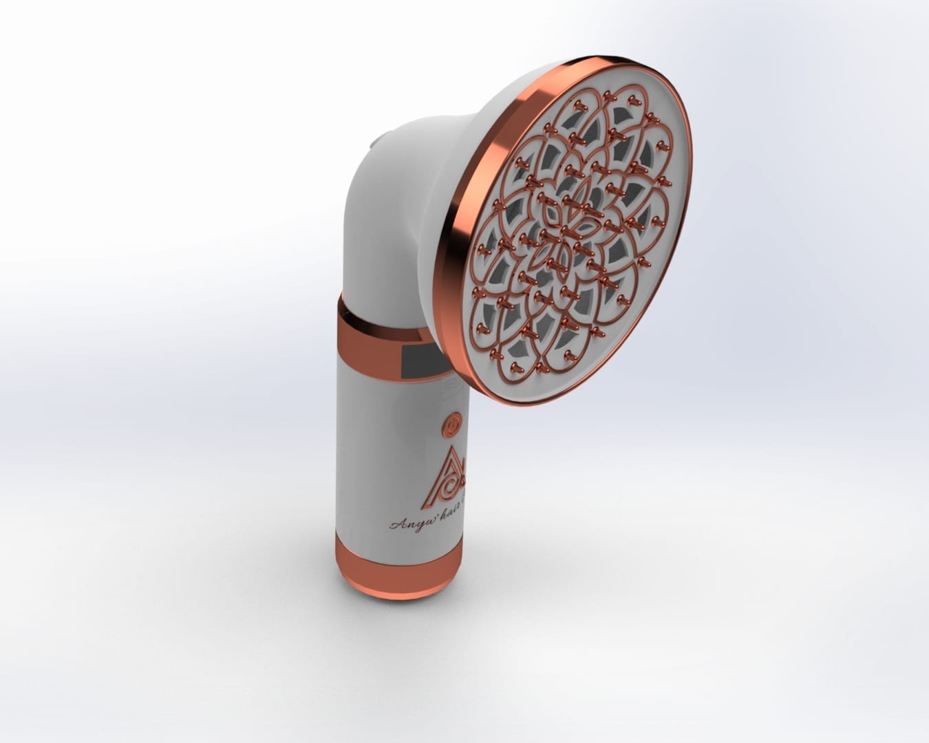 Anywhere Curls hair dryer, CAD render