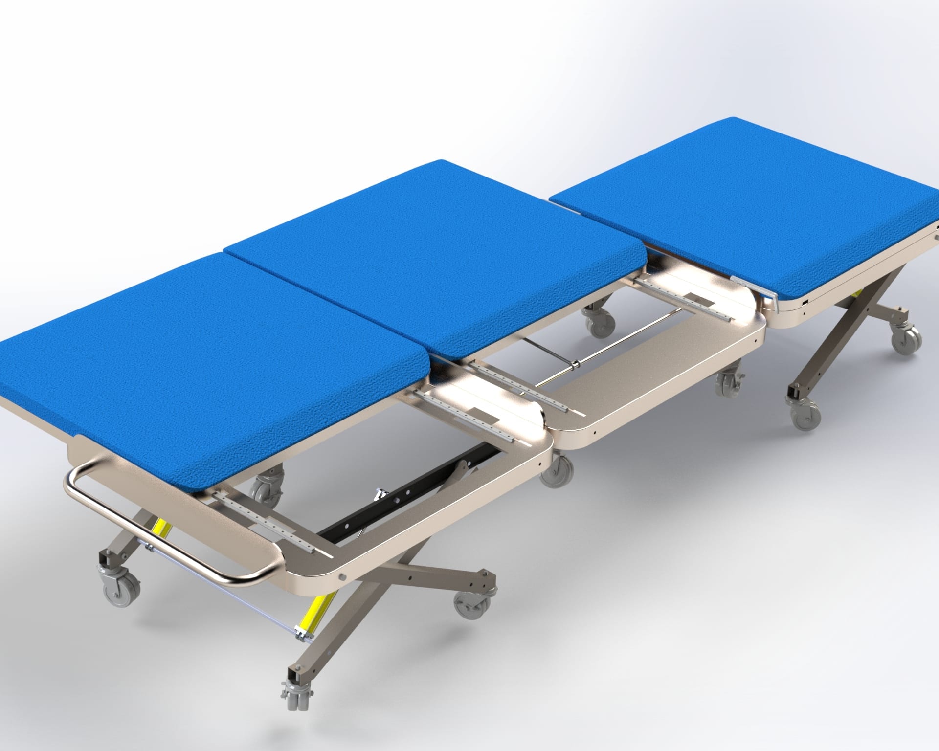 Multi-purpose foldable stretcher, render 04